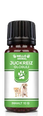 Produktbild von Hello Animal® Juckreiz Kügelchen – für Hund und Katzen – Unterstützung bei der Linderung von Hautjuckreiz – Beruhigung der Haut – bei Hautproblemen
