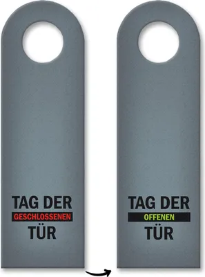 Produktbild von 3x Tag der geschlossenen oder offenen Tür Türhänger Türhänger Türanhänger