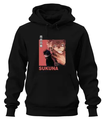 Imagen del producto de Jujutsu Kaisen, Sukuna, estética de anime, maldición, villano, sudadera con capucha uni, color , talla XXL