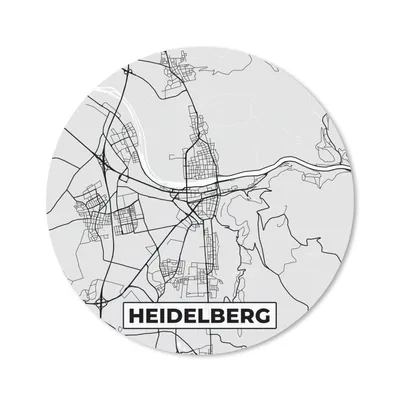 Produktbild von MuchoWow® Mauspad Mousepad Karte - Deutschland - Heidelberg - Karte - Stadtplan 40x40 cm - Mousepads - Maus Mat - Pad - Mausunterlage - Schreibtisch Accessoires