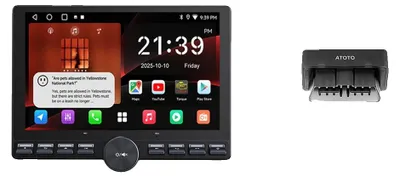 Image de CarPlay, écran de 10 pouces, lecteur multimédia, avec scanner OBD2