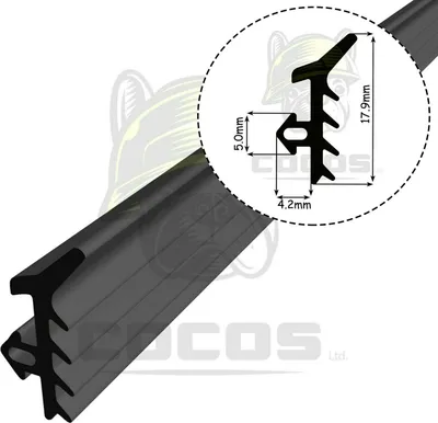 Immagine prodotto di Guarnizione per finestre Guarnizione in gomma Profilo di tenuta WS014 10m nero per finestre e porte