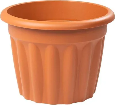 Image de Pot de fleurs en terre cuite de 40 cm pour l'intérieur et l'extérieur - résistant aux intempéries et léger