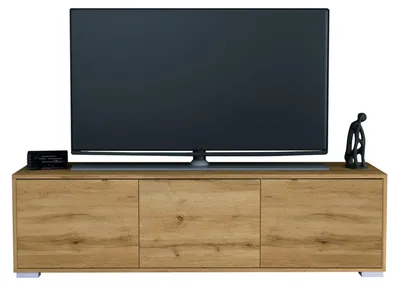 Produktbild von InnoFurn TV-Lowboard Elena, 3 Türen, Push-to-Open, Eiche Evoke, 152,5 x 43 x 37 cm