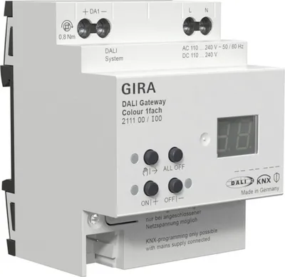 Produktbild von GIRA 211100 DALI Gateway Colour 1f REG KNX Secure