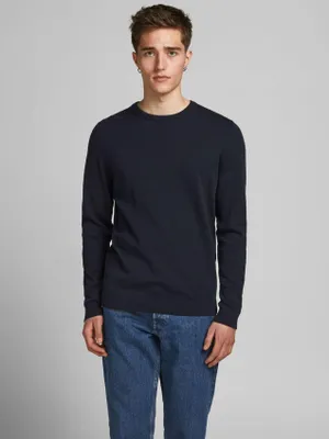 Immagine prodotto di jack and jones maglie uomo jack and jones 12137190 basic knit navy blazer