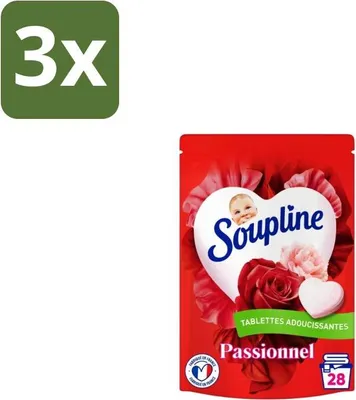 Obrázek produktu pro Soupline – tablety do aviváže – vůně „Herzensglanz Passionsblumenstrauß“ – 28 tablet – výhodné balení – 3 kusy