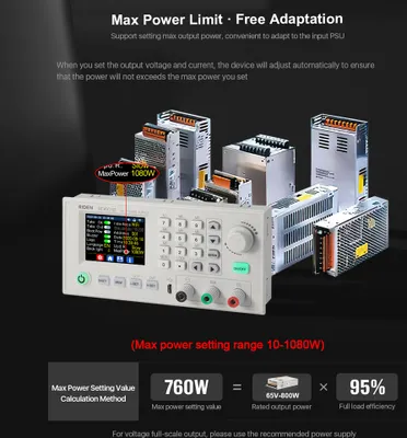 Obrázek produktu pro RD6018 18A Stejnosměrný napěťový a stejnosměrný napájecí modul Klávesnice PC Software Wifi Ovládání telefonní aplikace s funkcí aktualizace firmwaru