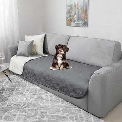 Image de Tapis imperméable pour chien - Tapis antidérapant pour chien - Tapis robuste pour chien - Réutilisable - Gris foncé 76 x 190 cm