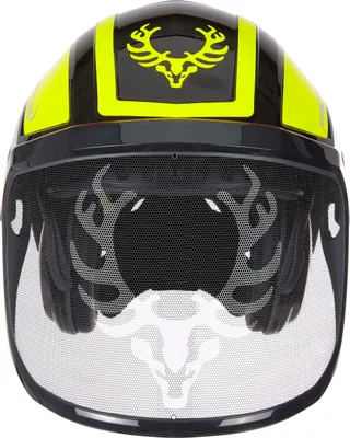 Produktbild von PROTOS® Forsthelm / Schutzhelm KOX Edition mit Gehörschutz und Visier Integral Forest Schwarz/Neon Gelb OneSize