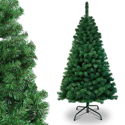 Obrázok produktu pre Jayseuw 150cm umelý vianočný stromček, vianočný stromček s kovovým stojanom, vianočný stromček 488 tipov PVC ihiel, umelý vianočný stromček skladací systém zelený