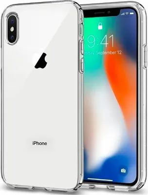 Produktbild von Hülle für Apple iPhone X/XS, Silikonhülle, transparent + Glas