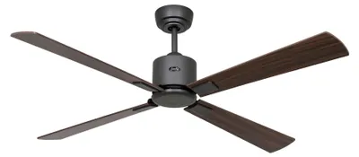 Produktbild von Energiespar Deckenventilator mit Fernbedienung Eco Neo III WiFi 132 cm Basaltgrau Flügel Nussbaum / Kirschbaum