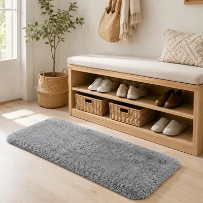 Image de Tapis en Fourrure artificielle douce, dimensions 80 x 150 cm, idéal pour une chambre