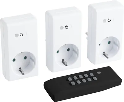 Immagine prodotto di Set di prese radio Meister, 4 pezzi, 3600 W, 4 canali e 1 canale master, con telecomando