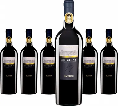 Produktbild von Fantini Edizione cinque autoctoni 2017, 0,75 l, Cuvée, Rotwein, Malvasia Rossa, Montepulciano, Sangiovese, Italien, VDT