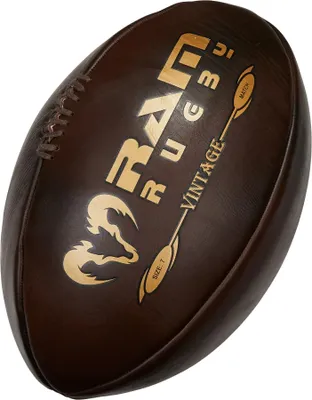 Zdjęcie produktu dla RAM - Vintage Rugby Ball - Retro Style - Ciemny brąz - Rozmiar 5