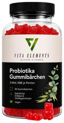 Vita Elements Probiotika Gummibärchen, Einzelpackung.