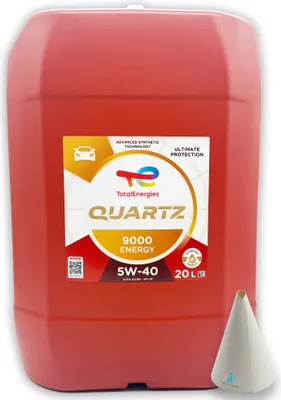 Produktbild von Total Quartz 9000 Energy | 5W-40 | 20 L | MB 229.5 | VW 502.00 / 505.00 | Porsche A40 | mit Trichter