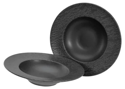 Produktbild von CreaTable, 21825, Schiefer Black, Pastateller 2-tlg, Steinzeug
