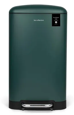 Pedaaleimer Edelstahl 30 L dunkelgrün Soft-Close rechteckig
