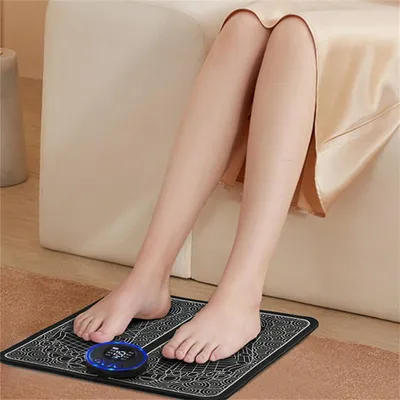Produktbild von NMES Fußmassagegerät elektrisch – Schmerztherapie in 15 Min täglich, 8 Modi, 19 Intensitäten, mit Fernbedienung & wiederaufladbar