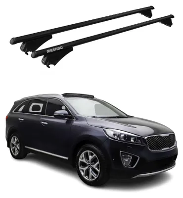 Image de Tiger Barres de toit transversales pour Kia Sorento 2014-2018 Noir