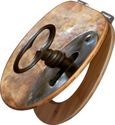 Produktbild von banjado Design WC Sitz Bambus Absenkautomatik -Schlüssel - Toilettendeckel mit Absenkautomatik Holz/hochwertiger Bambus Klodeckel/WC-Sitz für alle gängigen Toiletten [TDB2 11300]