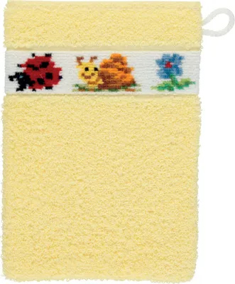Produktbild von Feiler Pauli Waschhandschuh gelb 15 x 20 cm