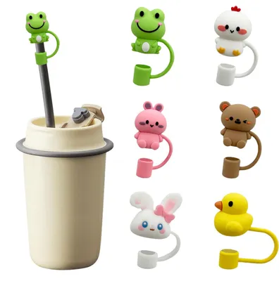 6er Set Silikon-Trinkhalmabdeckungen für Stanley-Becher