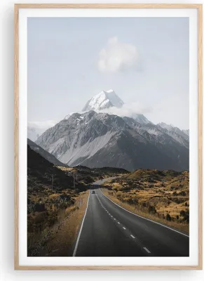 Produktbild von Gerahmtes Poster - Rahmen in heller Eiche - Weg Berg Gipfel - 70x100 cm - Wand Bild - Wanddeko - Wandbilder - Kunstposter - Wandposter - Bilderrahmen - Bilder - Kunstdruck - P2NPA70x100-4833