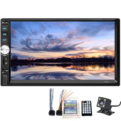 Produktbild von Autoradios, Autoradio, Carplay, 7-Zoll-Touchscreen, 7012B, Stereo Bluetooth, Freisprecheinrichtung, MP5 Player, zum Rückwärtsfahren Bild, Aufrufen
