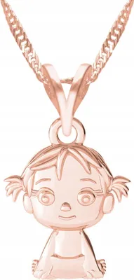 Image de Collier fille en plaqué or rose argent 925
