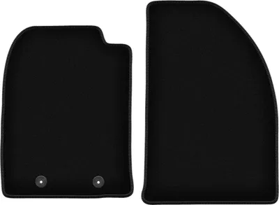 Produktbild von Wielganizator Velours-Autoteppiche vorne – passend für Ford Fusion (Schrägheck, Bj. 2002-2005) – schwarz, passgenau, mit Befestigungen set 2 Stk.