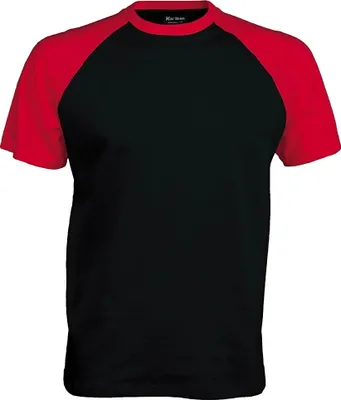 Immagine prodotto di Maglietta Kariban Baseball Uomo RW705 (Xlarge) (Nero/Rosso)