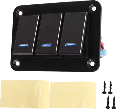 Immagine prodotto di interruttore a bilanciere a 3 velocità, impermeabile, precablato, in lega di alluminio per barca, auto, camper, moto, autobus, DC12V-24V