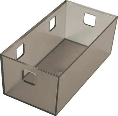Produktbild von Ninka Banio Behälter 2-fach für Schubladeneinsatz, graphit transluzent 164x84mm