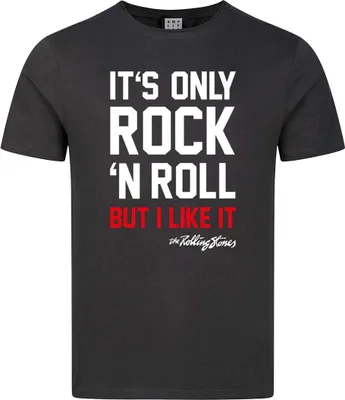 Image de Amplified - "It's Only Rock N Roll" T-shirt pour homme/femme unie GD4238 (L) (Charbon de bois)