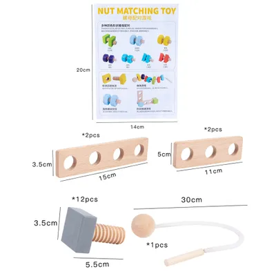 Image de Jouets d'écrous pour enfants,Jouets d'assemblage d'écrous,Jouets d'apprentissage précoce