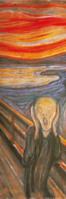 Obrázek produktu pro Edvard Munch umělecký obraz - Výkřik, 1893 (91 x 30 cm)