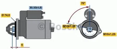 Produktbild von BOSCH 0 986 017 500 Starter Anlasser 2kW für TOYOTA COROLLA (ZZE12, NDE12, ZDE12) 12V