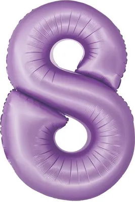 Produktbild von XL Folienballon lavendel Zahl 8