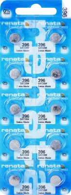 Produktbild von 10x RENATA Uhrenbatterie 396 für Armbanduhr Knopfzelle SR 726 V396 SR726W