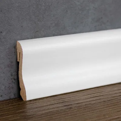 Produktbild von PROVISTON | Sockelleiste MDF | 18.5 x 38.5 x 2400 mm | Weiß | Fußleiste | Foliert