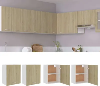 Obrázek produktu pro The Living Store Nástěnné skříňky 2 ks Dub Sonoma 50x31x60 cm Materiál na bázi dřeva
