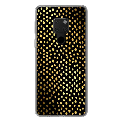 Produktbild von MuchoWow® Handyhülle Schutzhülle Hülle für Huawei P40 Lite Polka dots - Gold - Schwarz Silikon Softcase Handy Hülle - Handy