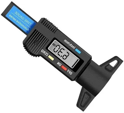 Obrázek produktu pro Hloubkoměr pro motocykly s LCD displejem s rozsahem 0–254 mm a tlačítkovým ovládáním