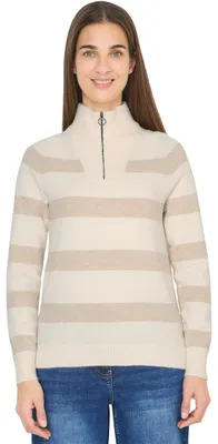 Productafbeelding van Cecil gestreept trui, desertbeige melange, maat M