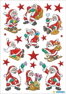 Image de HERMA Stickers Père Noël amusants et colorés DECOR