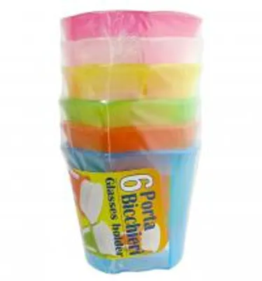 Immagine prodotto di COSMOPLAST Set 6 Portabicchieri Oasi Assortiti